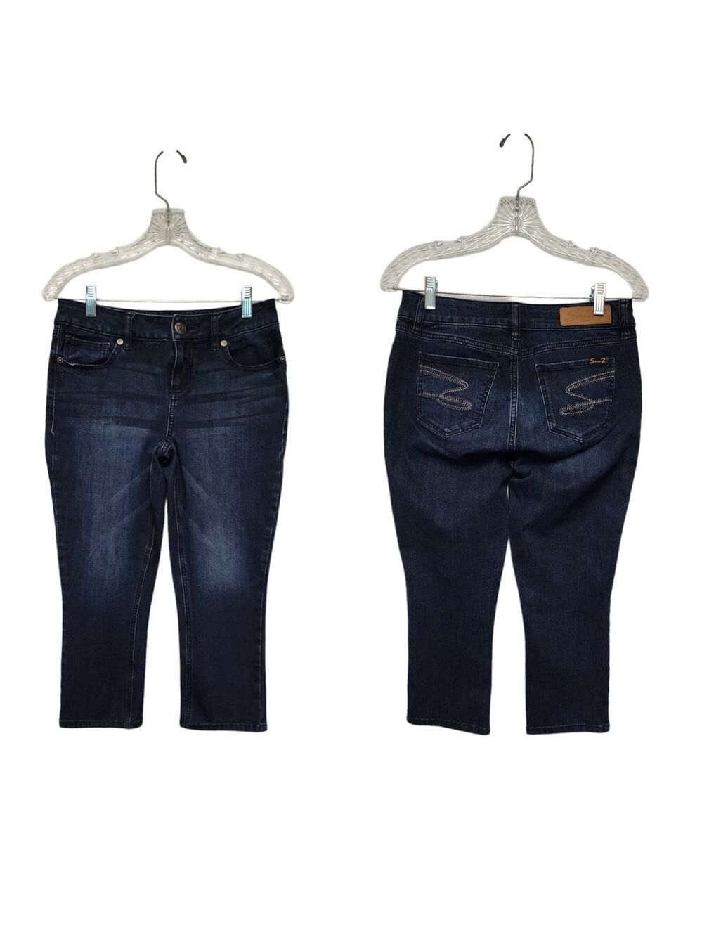 SEVEN7 BLUE DENIM Ankle Cropped Skinny Jeans Size 4
